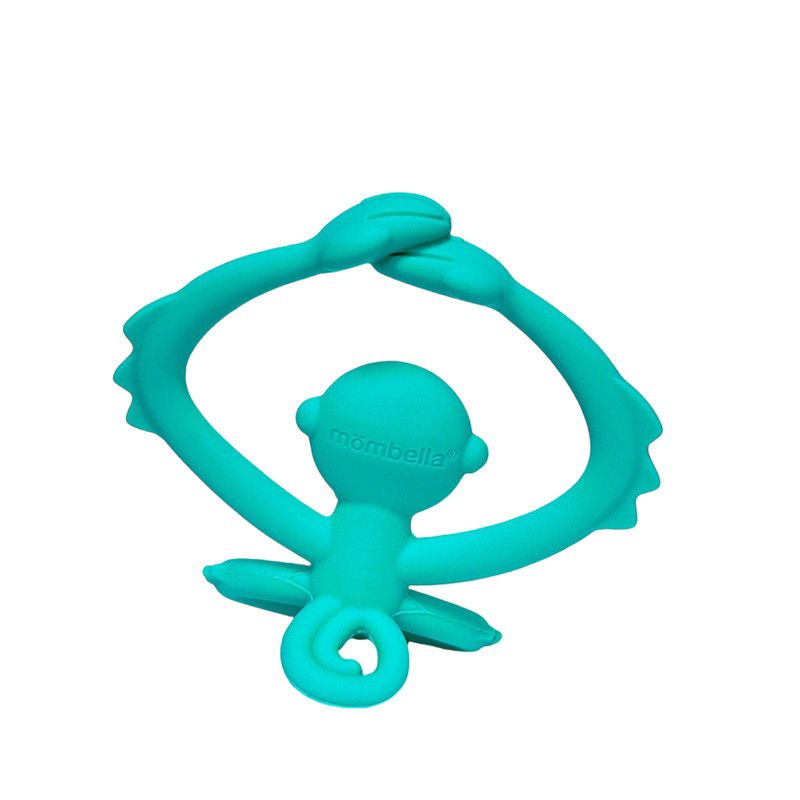 Mombella - Teether Toy - Hugging Monkey - Aqua Green