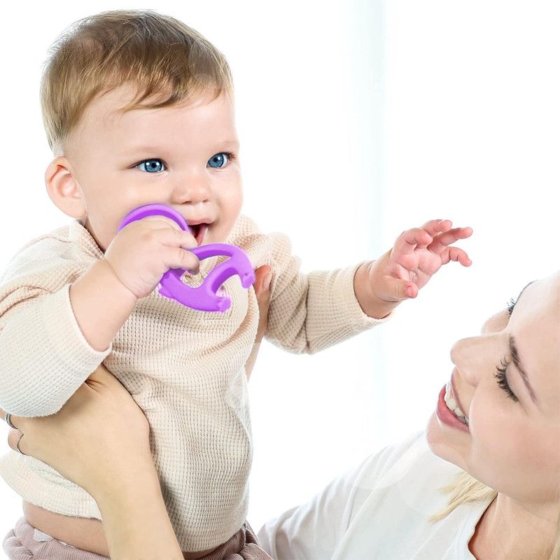 Mombella - Dancing Teether Toy - Elephant - Purple