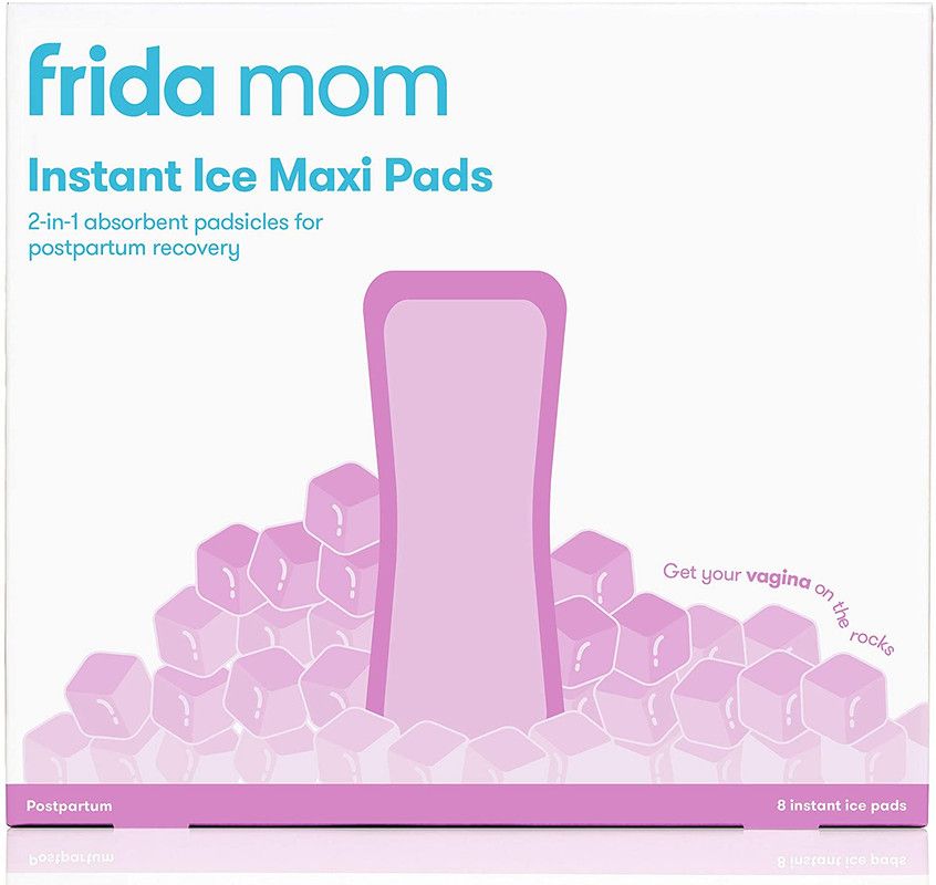 Frida Mom - 2-in-1 Postpartum Pads - Absorbent Perineal Ice Maxi Pads - Pack Of 2