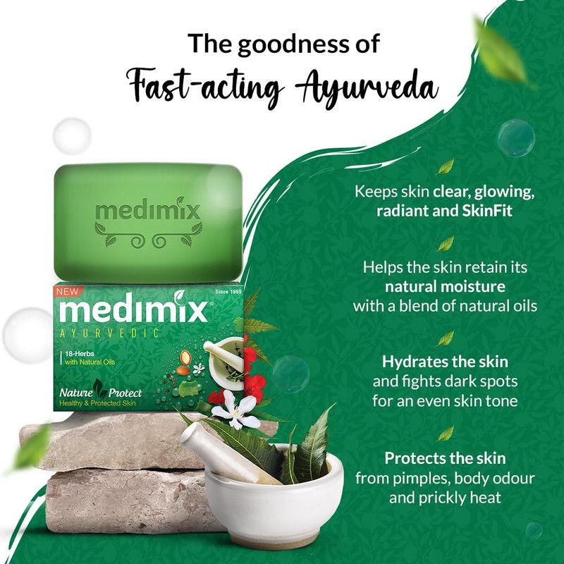 Medimix - Ayurvedic 18 Herbs Classic Soap - Pack of 5 - 125 gm