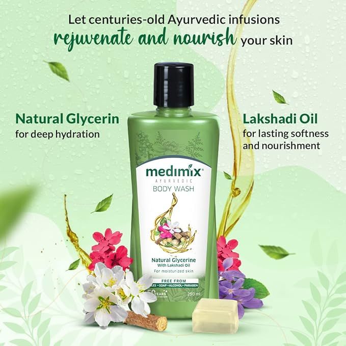 Medimix - Ayurvedic Natural Glycerine With Lakshadi Oil Body Wash - 300 ml