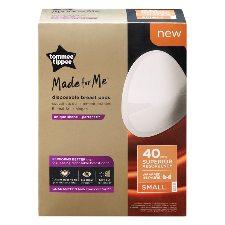 Tommee Tippee - Single Wearable Electric Breast Pump And Disposable Breast Pads - 40pcs - Small