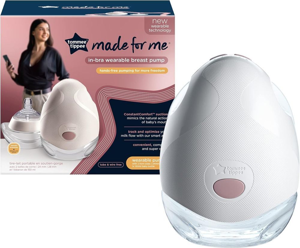 Tommee Tippee - Single Wearable Electric Breast Pump And Disposable Breast Pads - 40pcs - Small