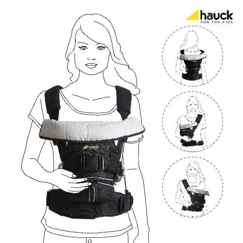 Hauck - Travel N Care Plus Travel Buggy - Black And 4 Way Baby Carrier - Black