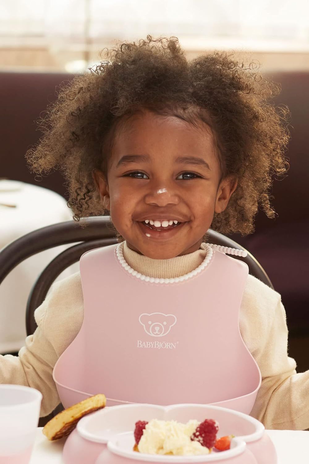 Babybjorn - Baby Bib - Grey/Powder Pink - 2 Pcs