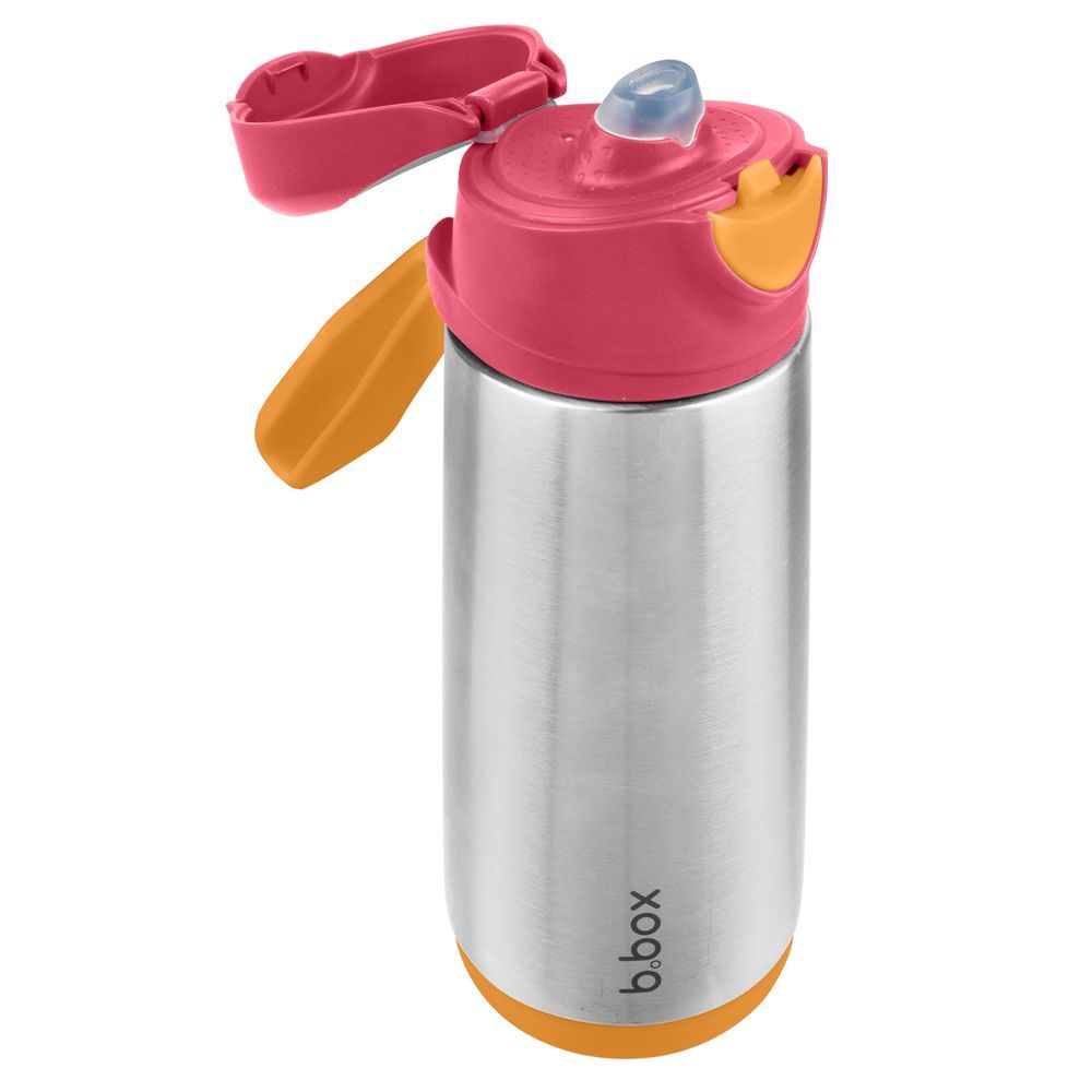 B.box - Hydratio Stainless Steel Spout Bottle - Strawberry Shake - 500 ml