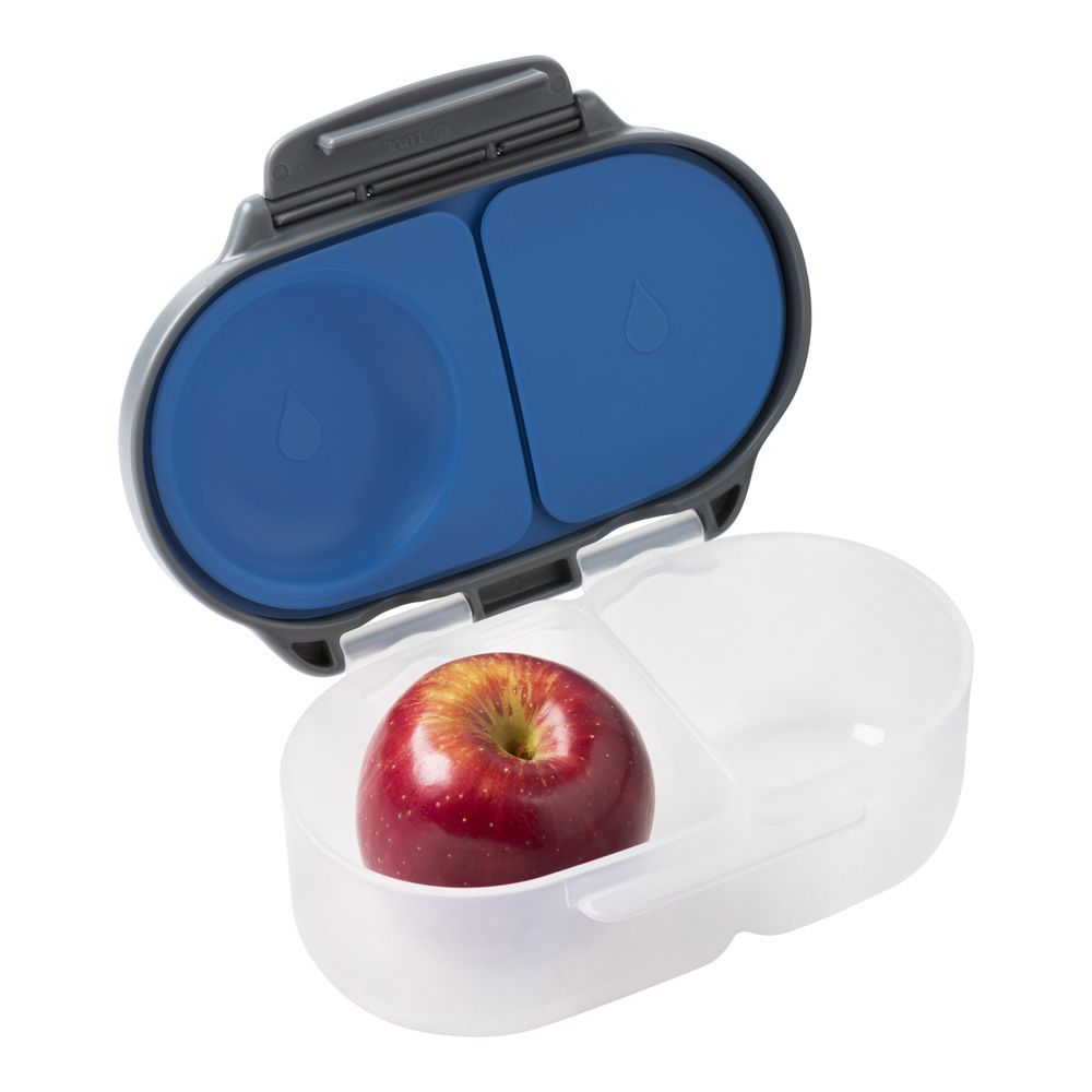 B.box - 2 Compartment Lunch Time Snack Box - Blue Slate