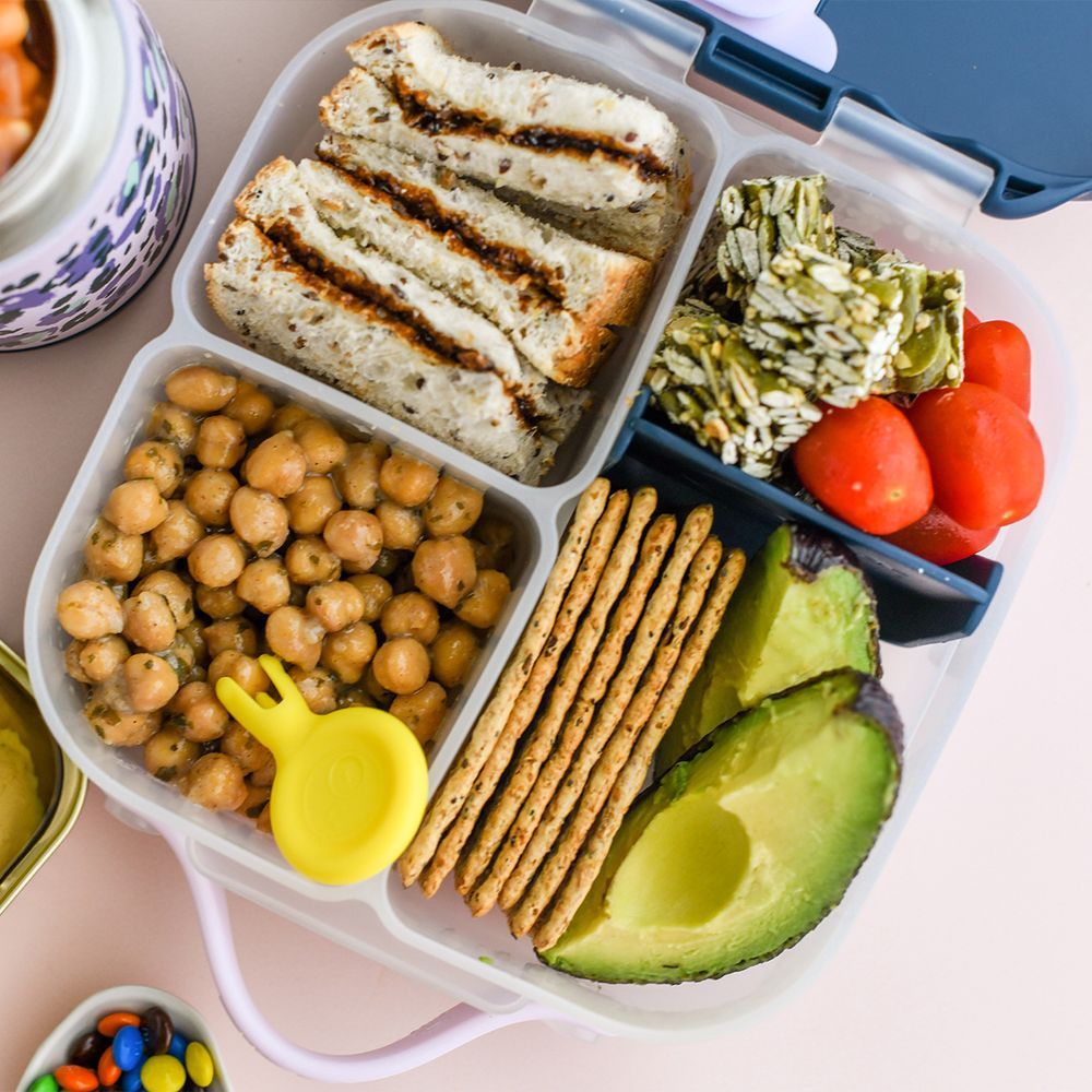 B.box - 2 Compartment Lunch Time Snack Box - Blue Slate