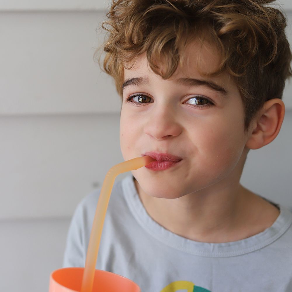 B.box - Hydratio Silicone Straw Travel Pack - Orange