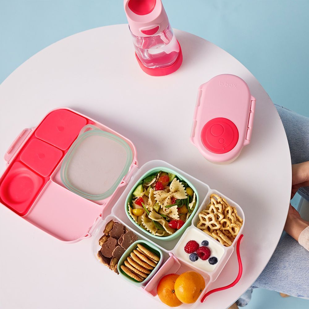 B.box - 2 Compartment Lunch Time Snack Box - Flamingo Fizz