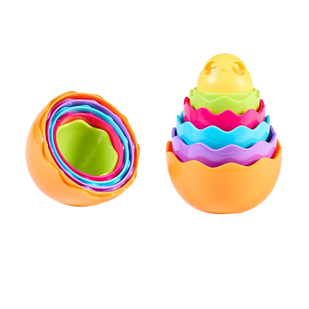 Tomy Toomies - Hide And Squeak Nesting Eggs Early Learning Toy - Orange