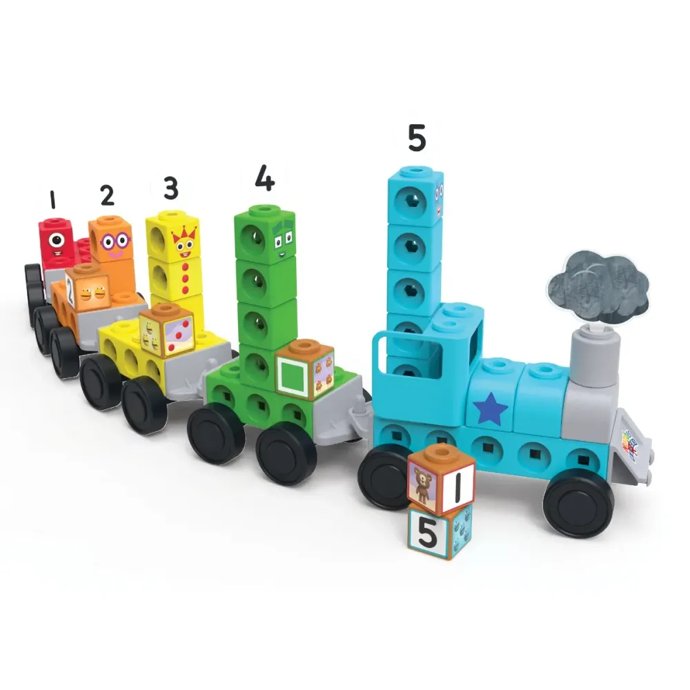 Learning Resources - Math Link Express Train Cubes Number Blocks Activity Set