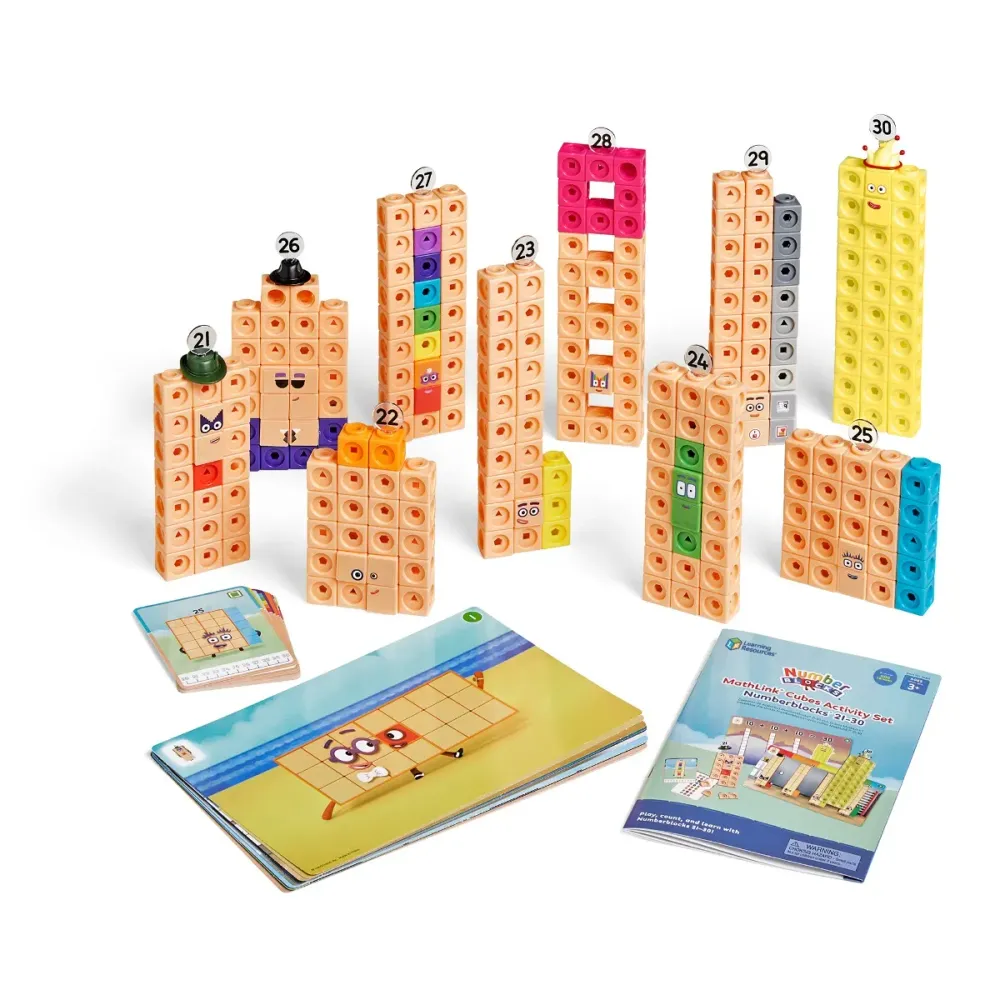 Learning Resources - Math Link 21-30 Number Blocks Cubes Activity Set