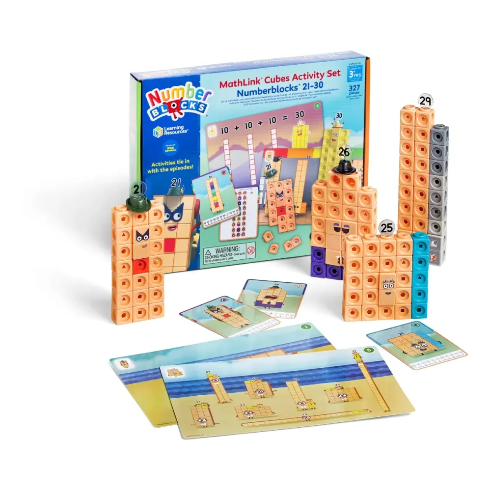 Learning Resources - Math Link 21-30 Number Blocks Cubes Activity Set