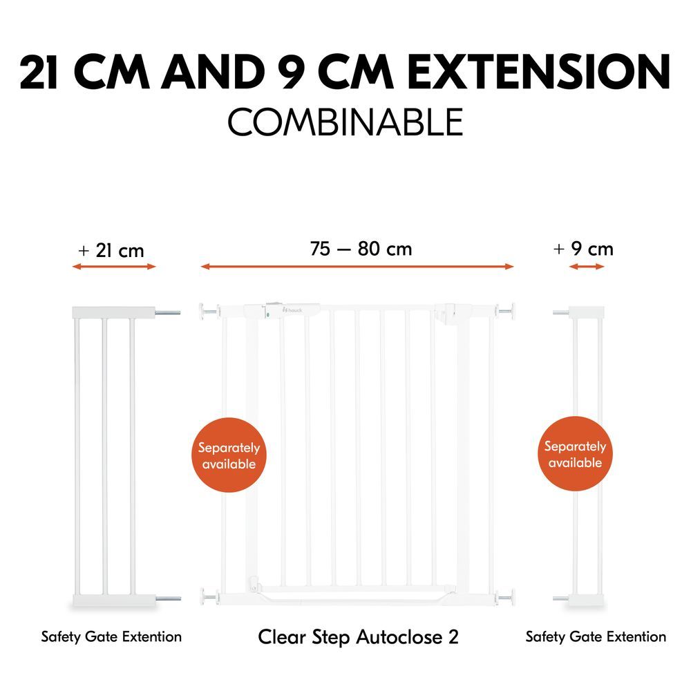 Hauck - Child Safety Gate Extension Only - White - 21 cm