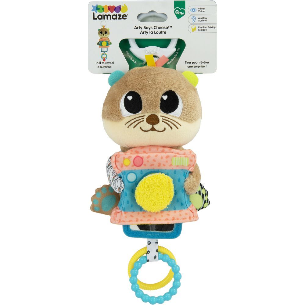 Lamaze - Arty Says Cheese Otter Clip And Go Pram Toy