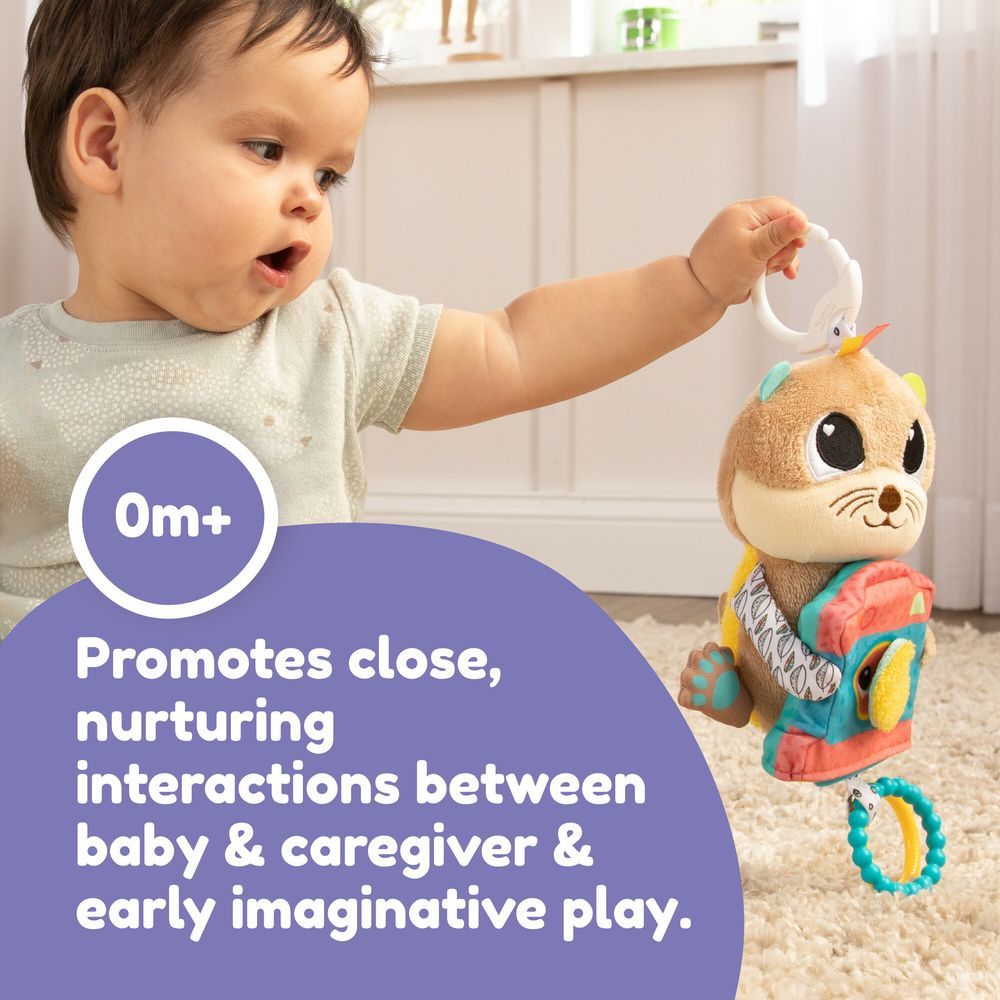 Lamaze - Arty Says Cheese Otter Clip And Go Pram Toy