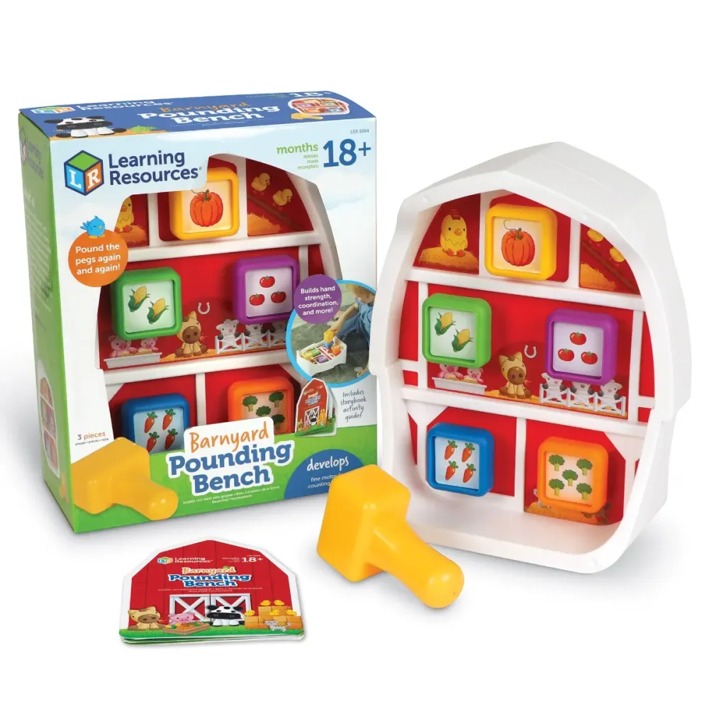 Learning Resources - Barnyard Pounding Bench Toy Set