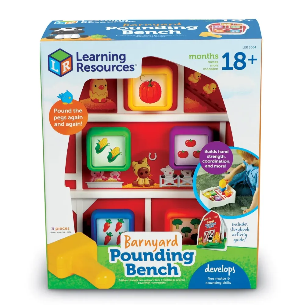 Learning Resources - Barnyard Pounding Bench Toy Set