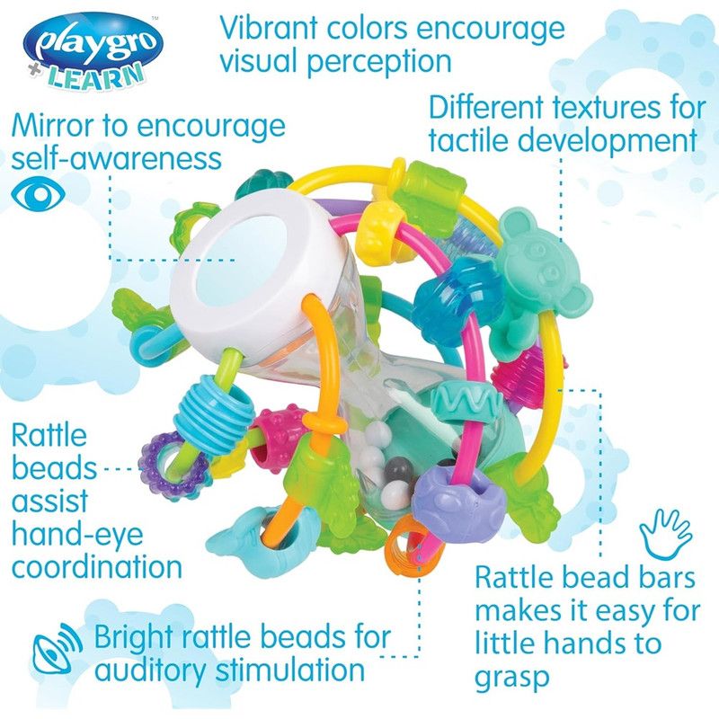 Playgro - Play & Learn Ball Rattle & Teethers