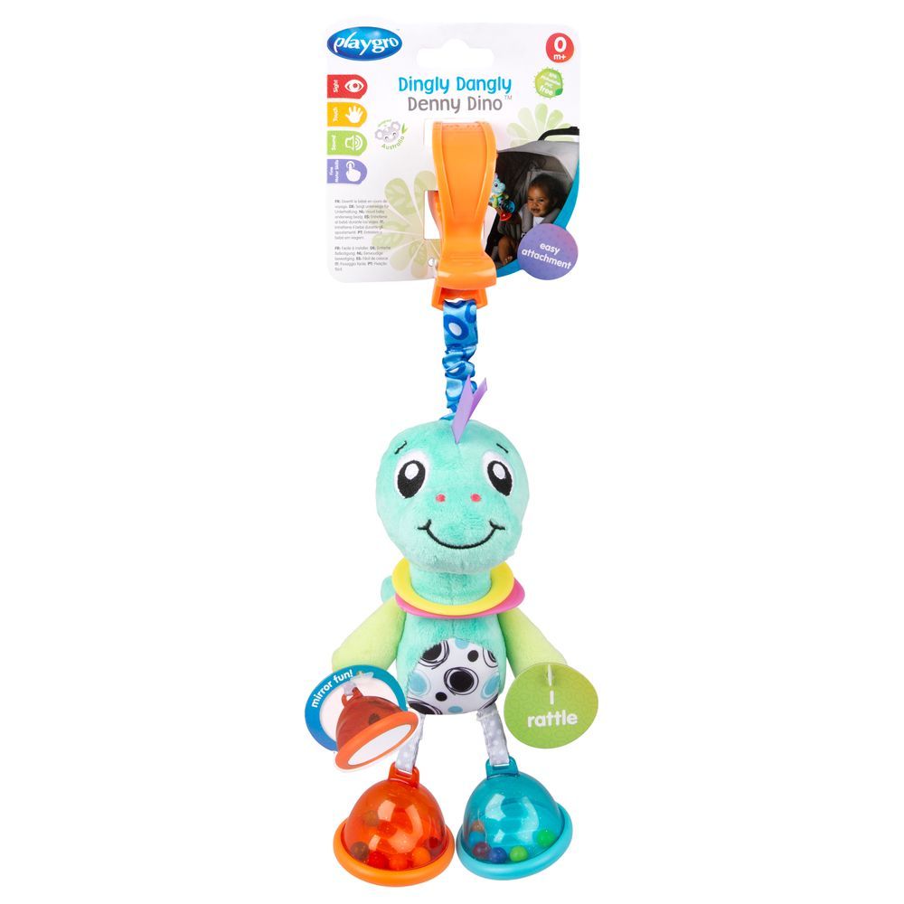 Playgro - Dingly Dangly Denny Dino Rattle Teether Toy