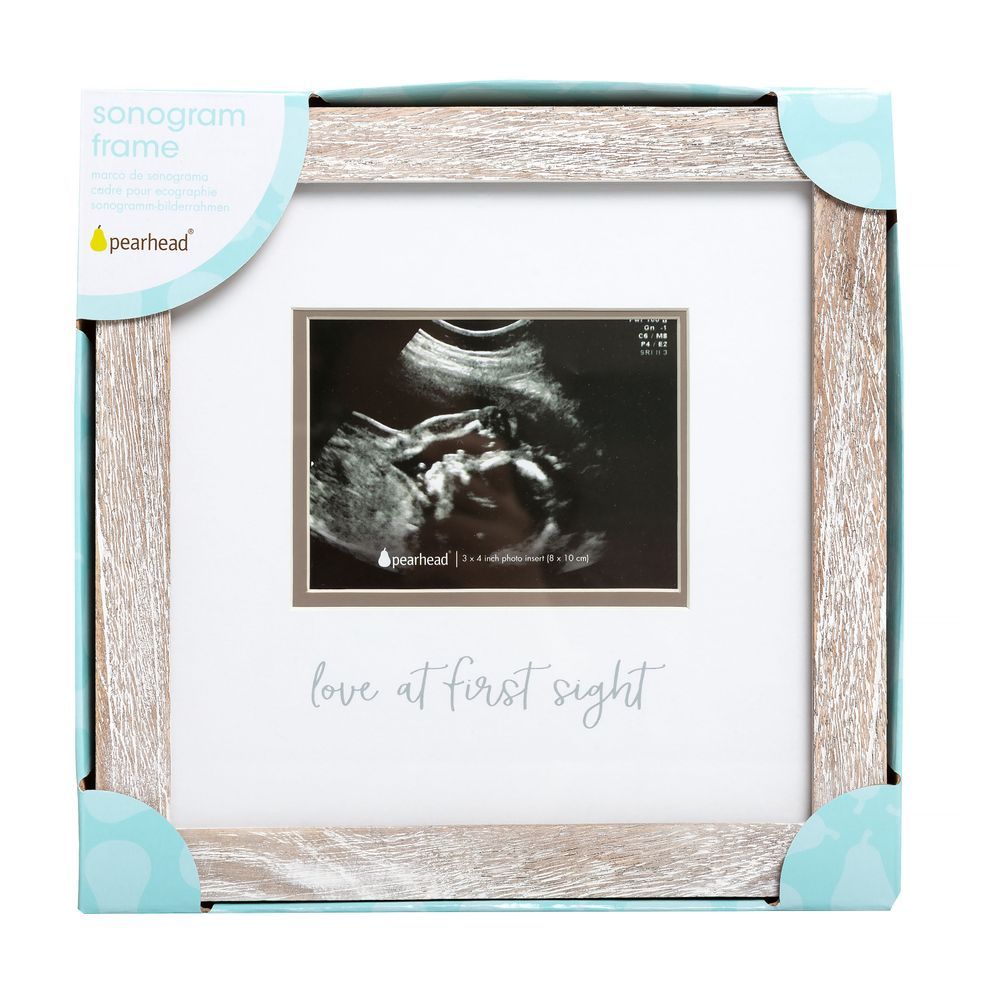 Pearhead - Rustic Sonogram Frame - Wood Finish