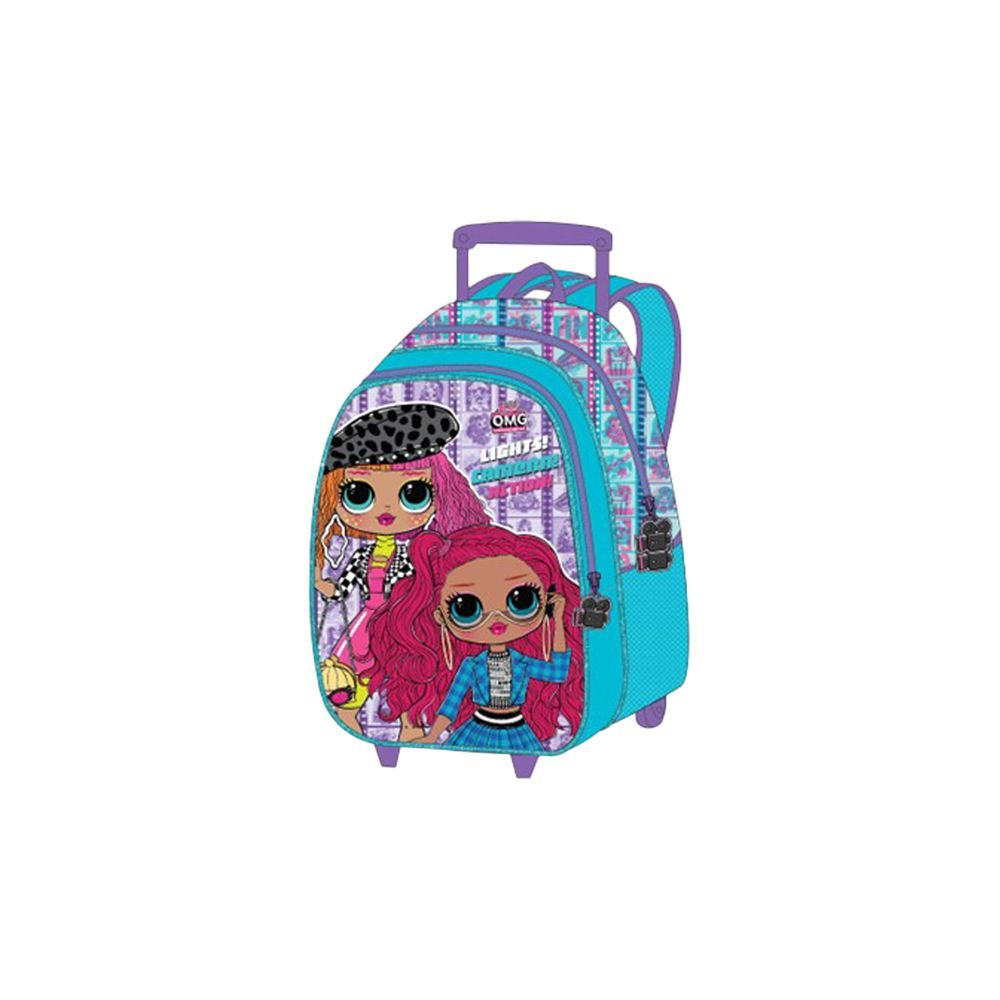 MGA - LOL OMG Kids 5-in-1 Box Set W/ 18" - Trolley School Bag, Water Bottle, Lunch Box, Lunch Bag & Pencil Case