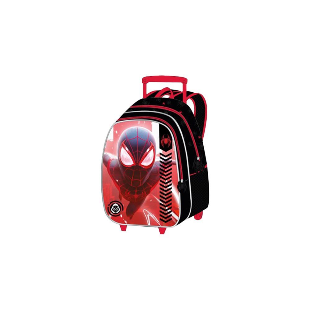 Marvel - Spider Man Kids 5-in-1 Box Set W/ 18" - Trolley School Bag, Water Bottle, Lunch Box, Lunch Bag & Pencil Case - Red