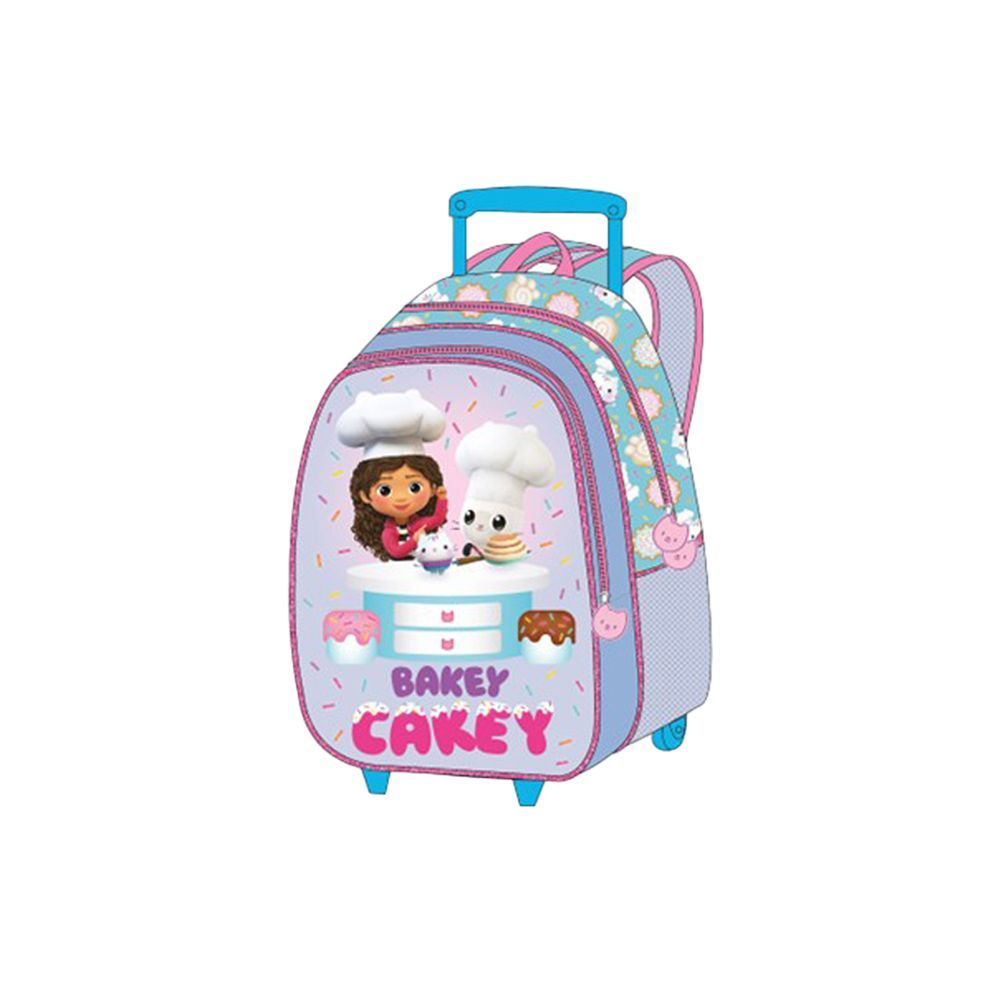 Universal - Gabby Doll House Kids 3-in-1 Box Set W/ 16" - Trolley School Bag, Lunch Bag & Pencil Case