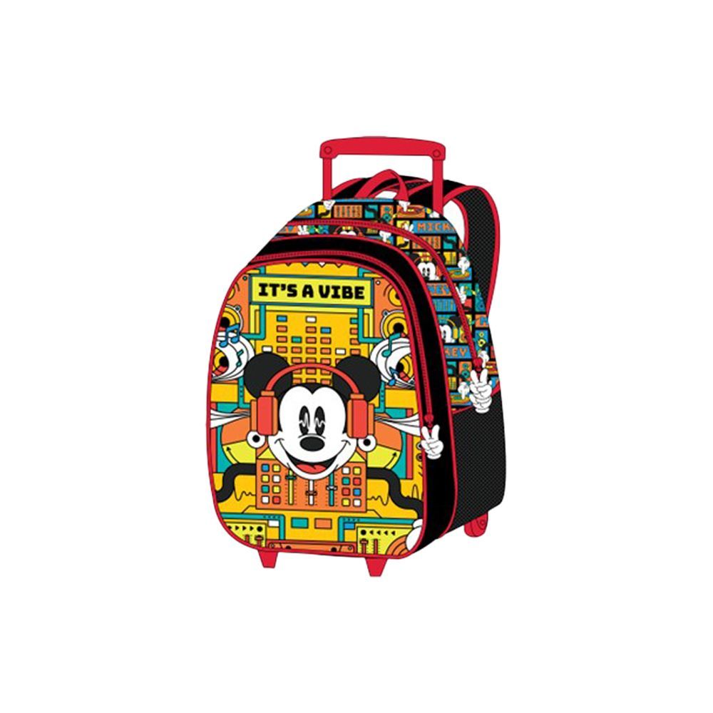 Disney - Mickey Mouse Kids 3-in-1 Box Set W/ 16" - Trolley School Bag, Lunch Bag & Pencil Case