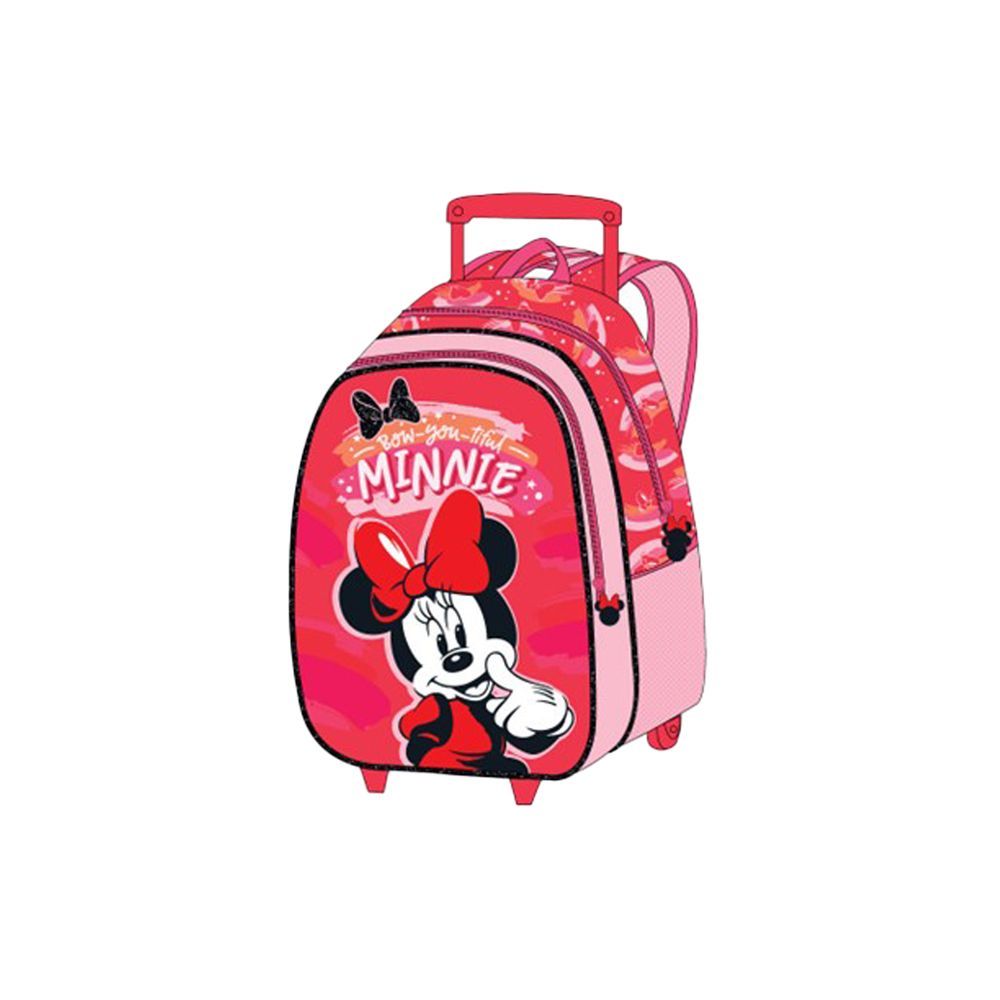 Disney - Minnie Mouse Kids 3-in-1 Box Set W/ 16" - Trolley School Bag, Lunch Bag & Pencil Case