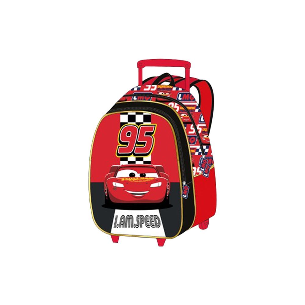 Disney - Cars Kids 3-in-1 Box Set W/ 16" - Trolley School Bag, Lunch Bag & Pencil Case