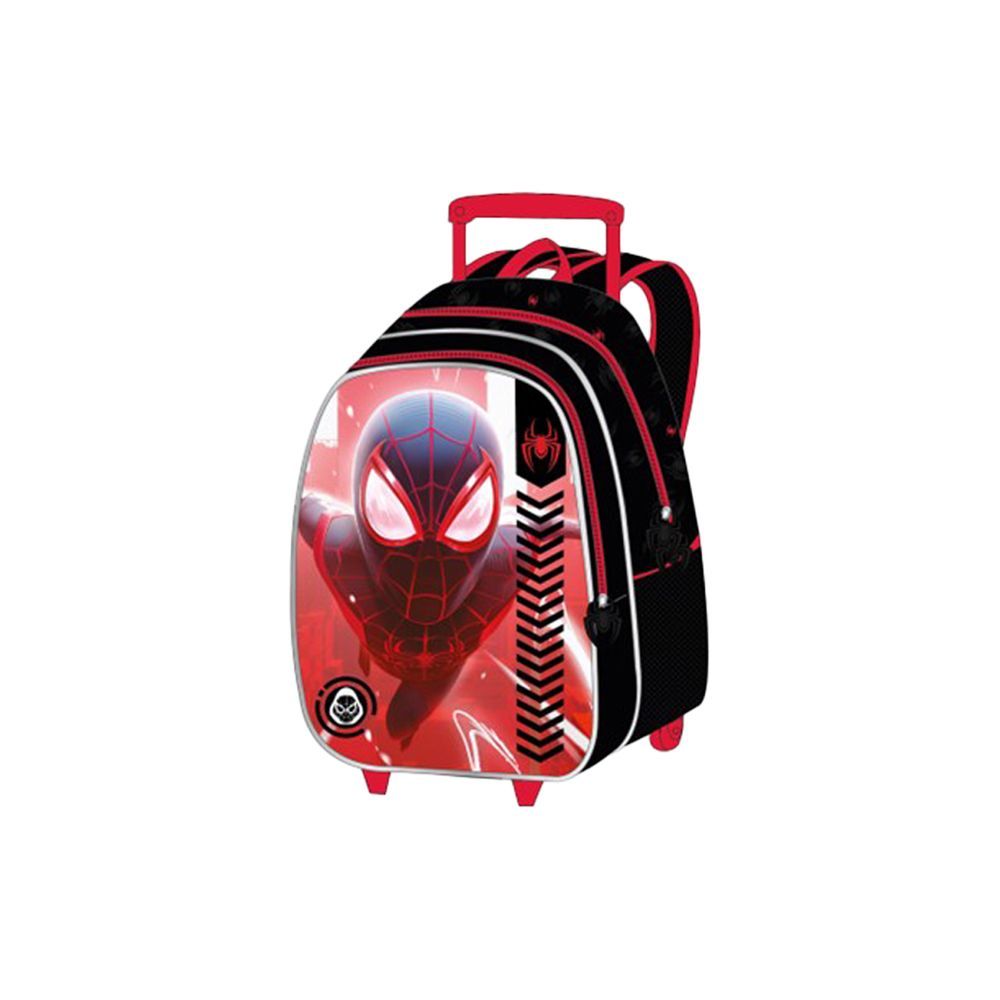 Marvel - Spider Man Kids 3-in-1 Box Set W/ 18" - Trolley School Bag, Lunch Bag & Pencil Case - Red