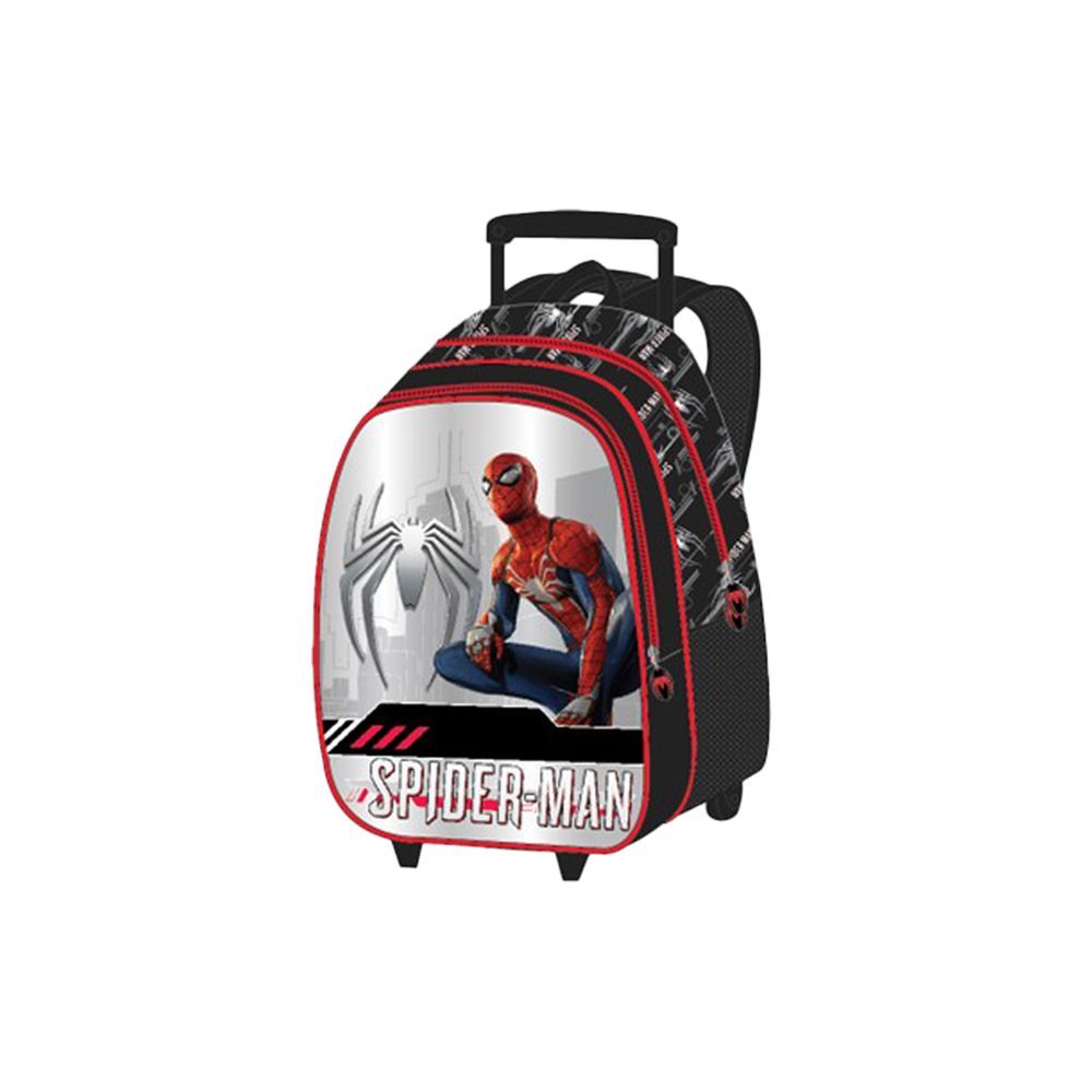 Marvel - Spider Man Kids 3-in-1 Box Set W/ 18" - Trolley School Bag, Lunch Bag & Pencil Case