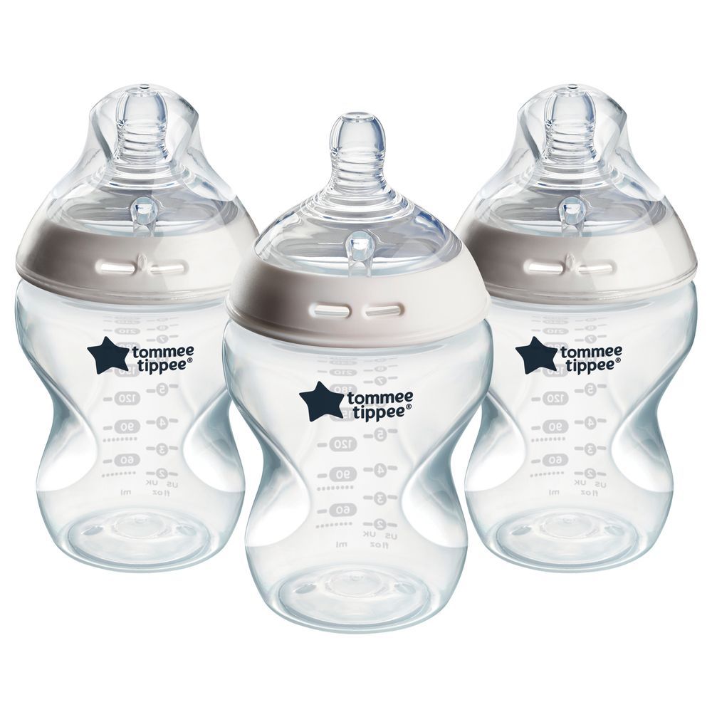 Tommee Tippee - Natural Start Anti-Colic Baby Bottle With Slow Flow Teat - Pack of 3 - 260ml