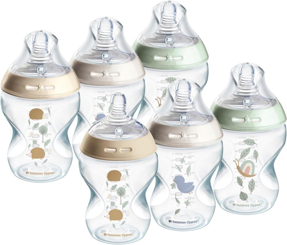 Tommee Tippee - Natural Start Anti-Colic Baby Bottle With Slow Flow Teat - Pack of 6 - 260ml