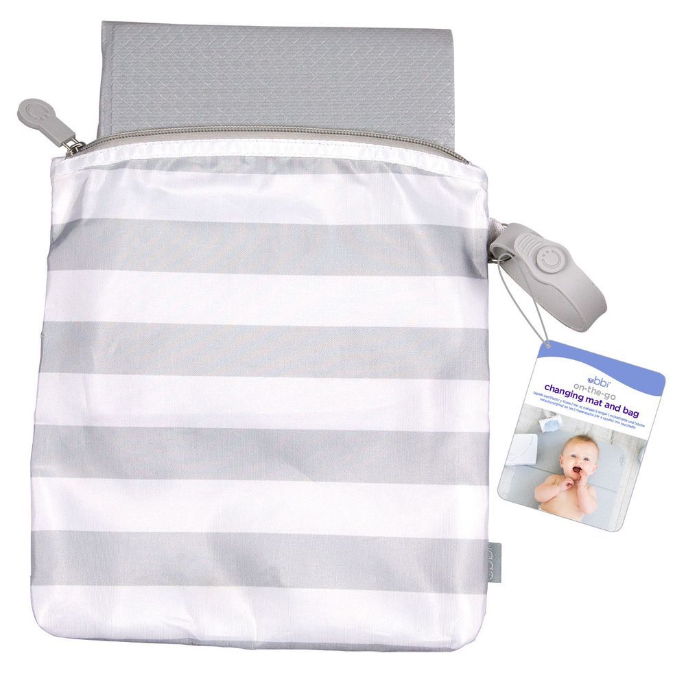 Ubbi - On-The-Go Changing Mat And Bag - Grey