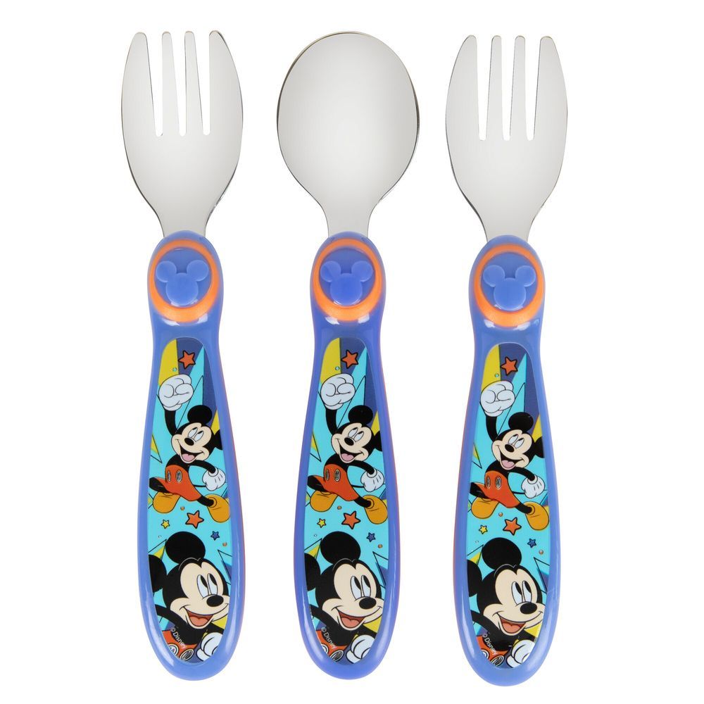 The First Years - Mickey Sculpted Flatware Set - 3 pcs