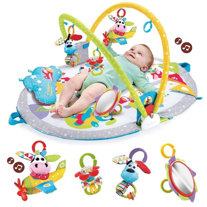 Yookidoo - 3-in-1 Newborns Activity Center With Tummy Time Toys