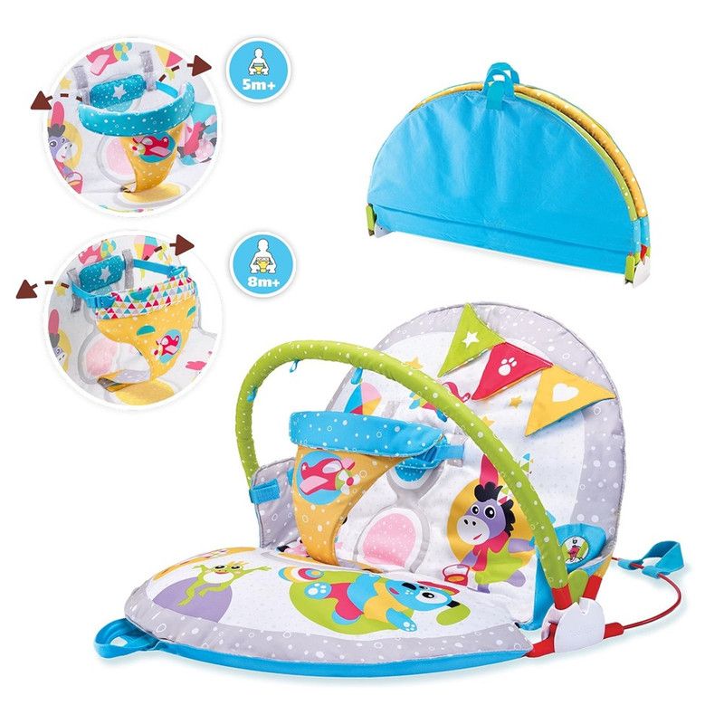 Yookidoo - 3-in-1 Newborns Activity Center With Tummy Time Toys