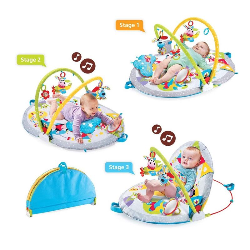 Yookidoo - 3-in-1 Newborns Activity Center With Tummy Time Toys