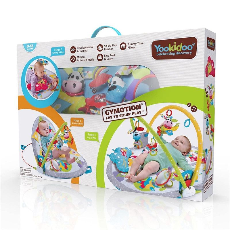 Yookidoo - 3-in-1 Newborns Activity Center With Tummy Time Toys