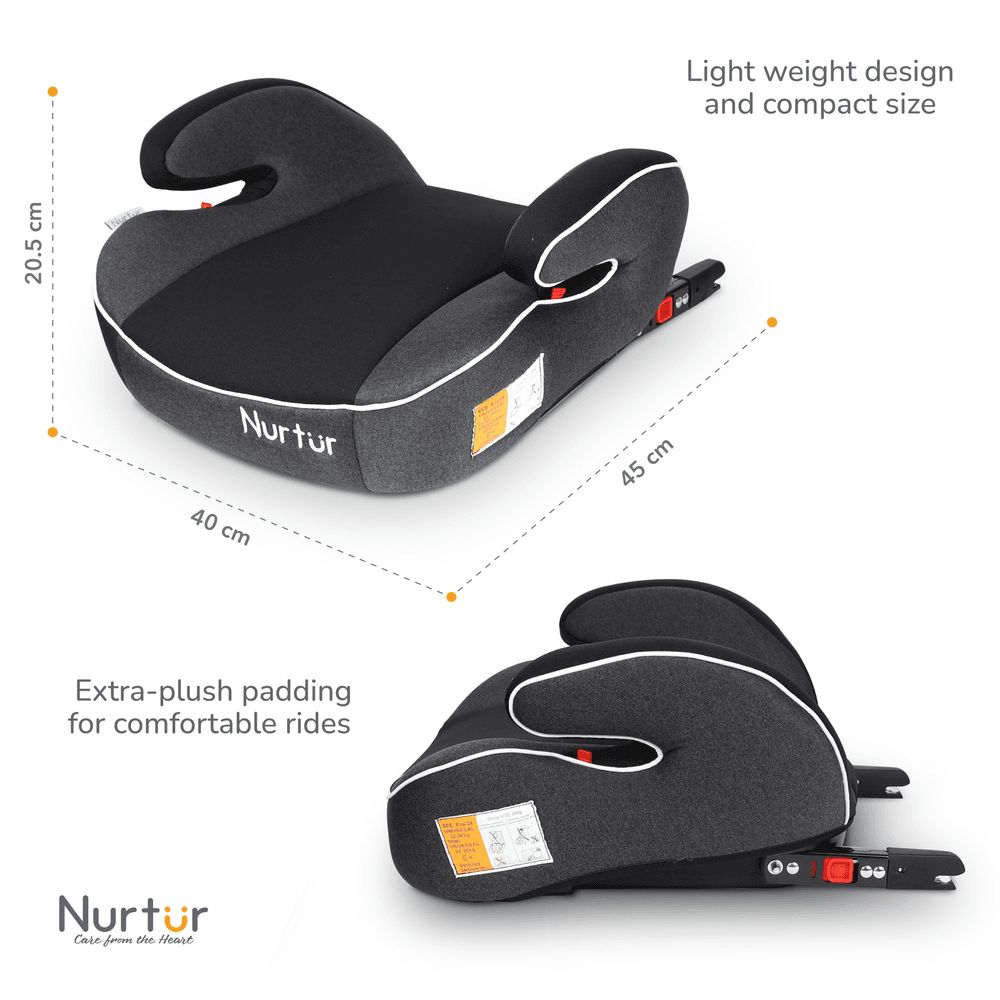 Nurtur - Enzo Kids Booster Seat - Black/Dark Grey