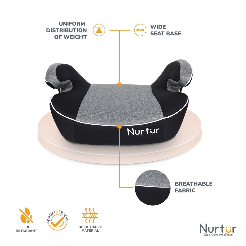 Nurtur - Enzo Kids Booster Seat - Light Grey/Black