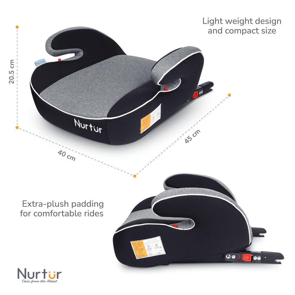 Nurtur - Enzo Kids Booster Seat - Light Grey/Black