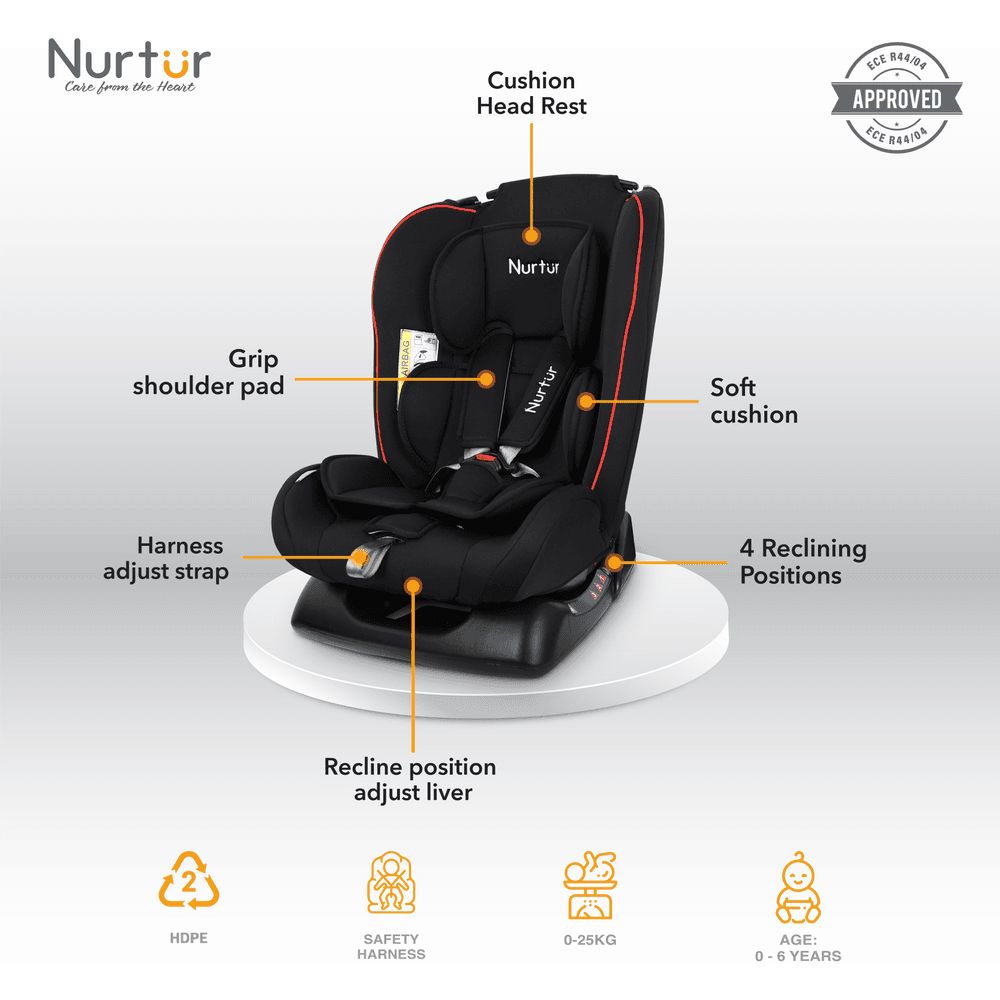 Nurtur - 3-In-1 Bruno Baby Car Seat - Black