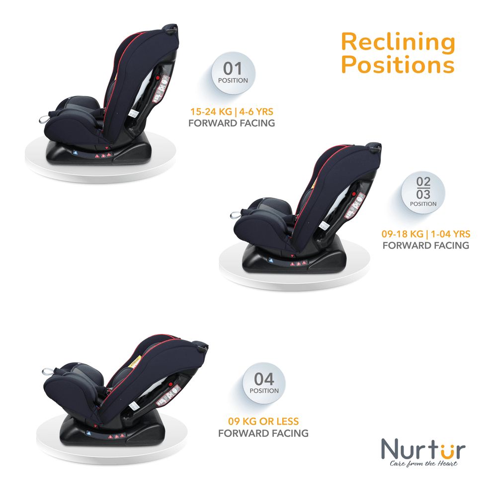 Nurtur - 3-In-1 Bruno Baby Car Seat - Black/Red