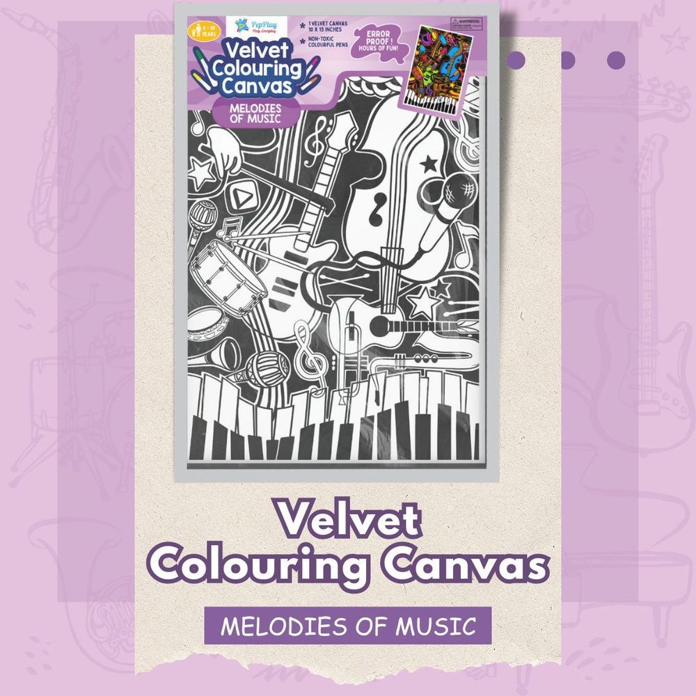 PepPlay - Velvet Colouring Canvas: Colourful Health