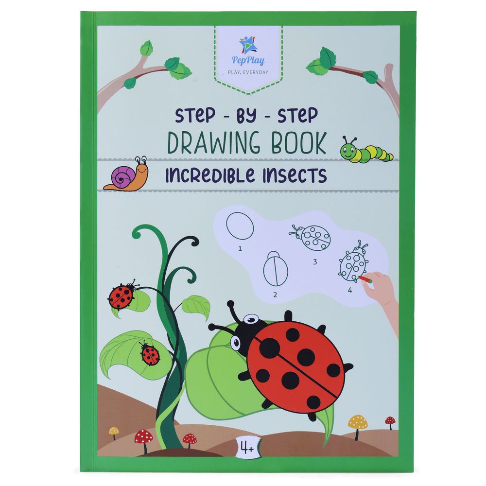 PepPlay - Step-By-Step Drawing Book-Incredible Insects