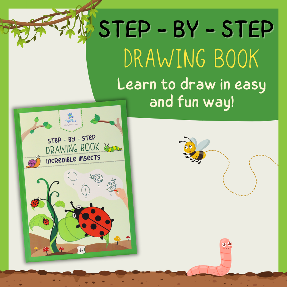 PepPlay - Step-By-Step Drawing Book-Incredible Insects